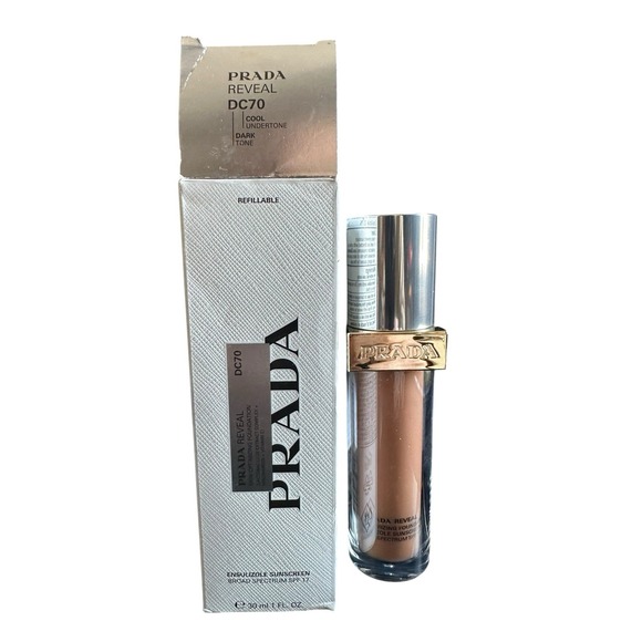 Prada Reveal Refillable Soft Matte Foundation Full Size 1.0oz - DC70 - New BNIB